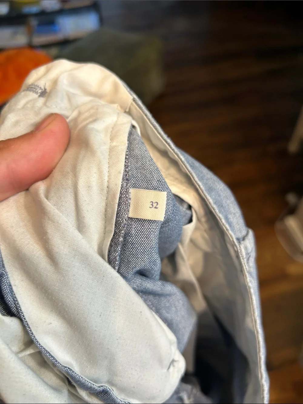 J. Crew Men's Chambray Flat-Front Shorts in Light Blue